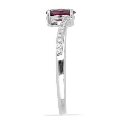 BUY NATURAL RHODOLITE GEMSTONE RING IN STERLING SILVER